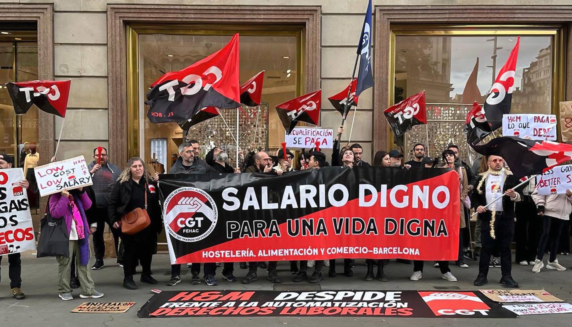 Huelga H&M Barcelona